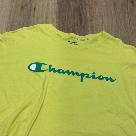 Champion Yellow Tee with Green Logo size XL - Picture 2 of 4